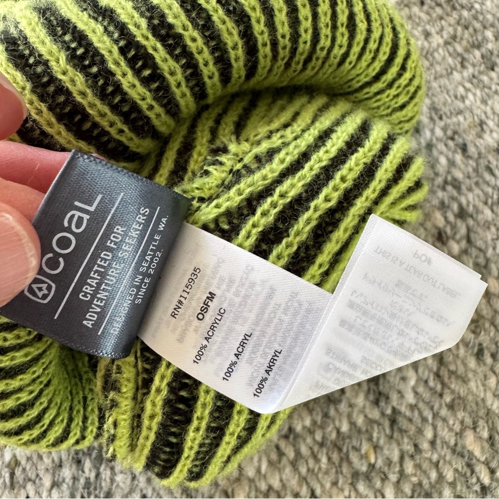 The Benny Ultra Tall Knit Beanie - Coal Headwear Knitted Long Beanie - Picture 14 of 16